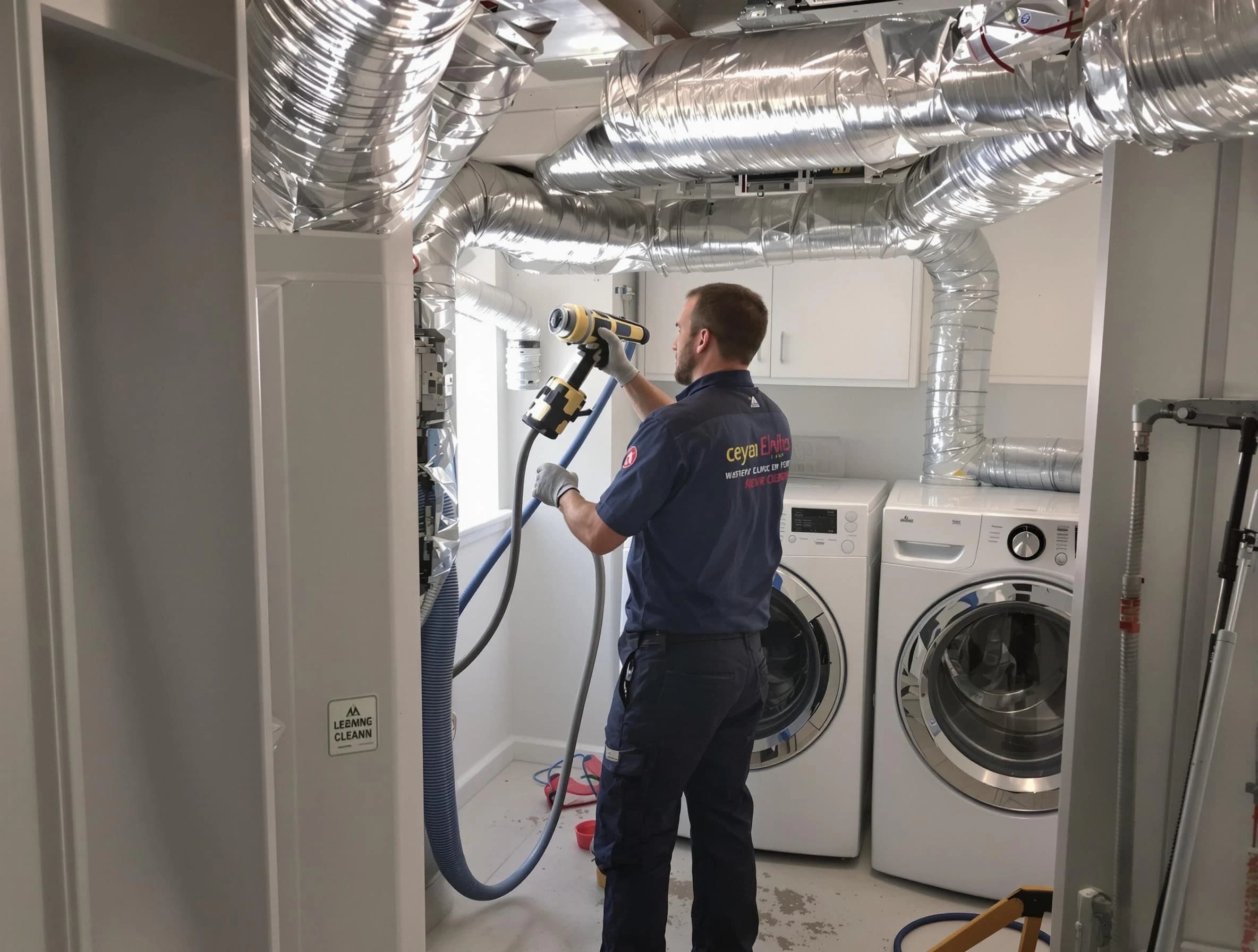 Denver Dryer Vent Cleaning specialist using advanced equipment for thorough duct cleaning in Denver