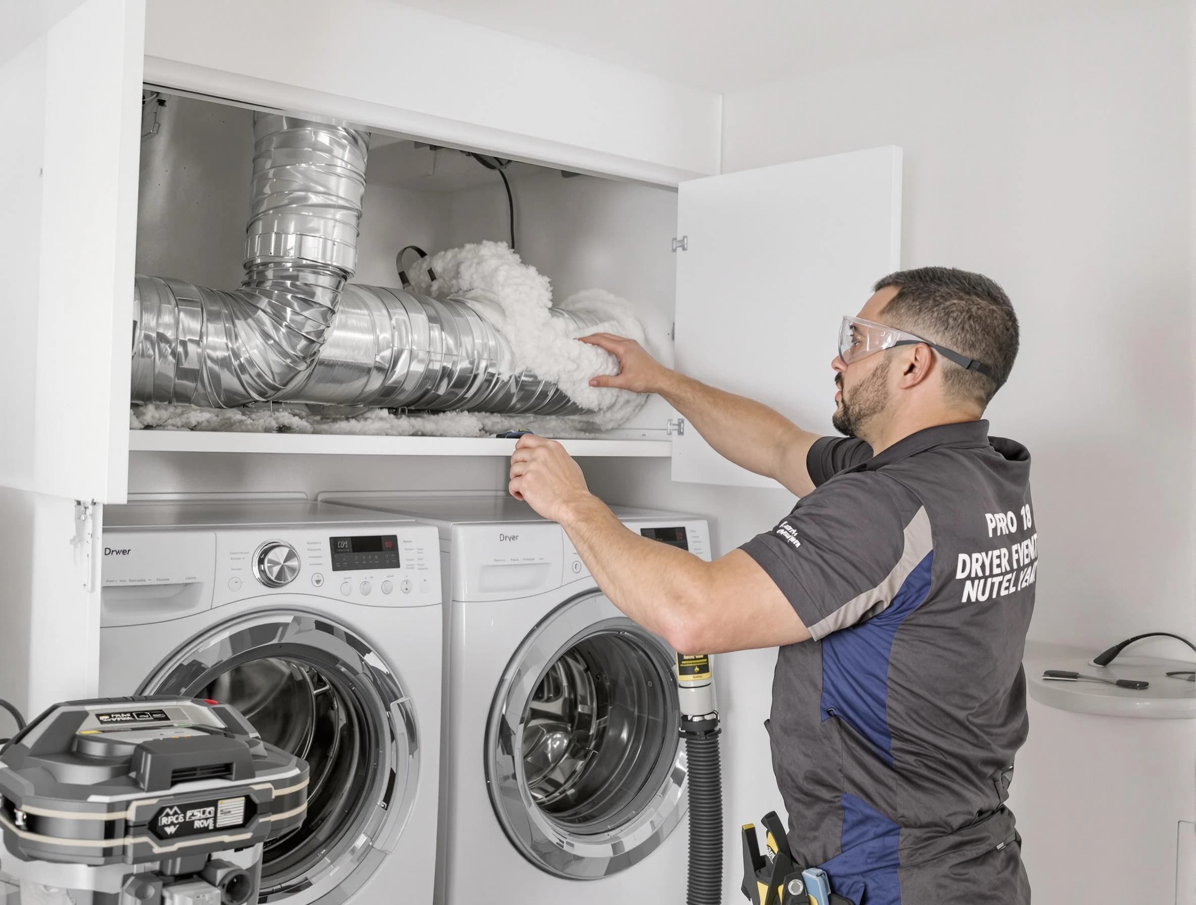 Denver Dryer Vent Cleaning certified technician performing specialized gas dryer vent cleaning in Denver