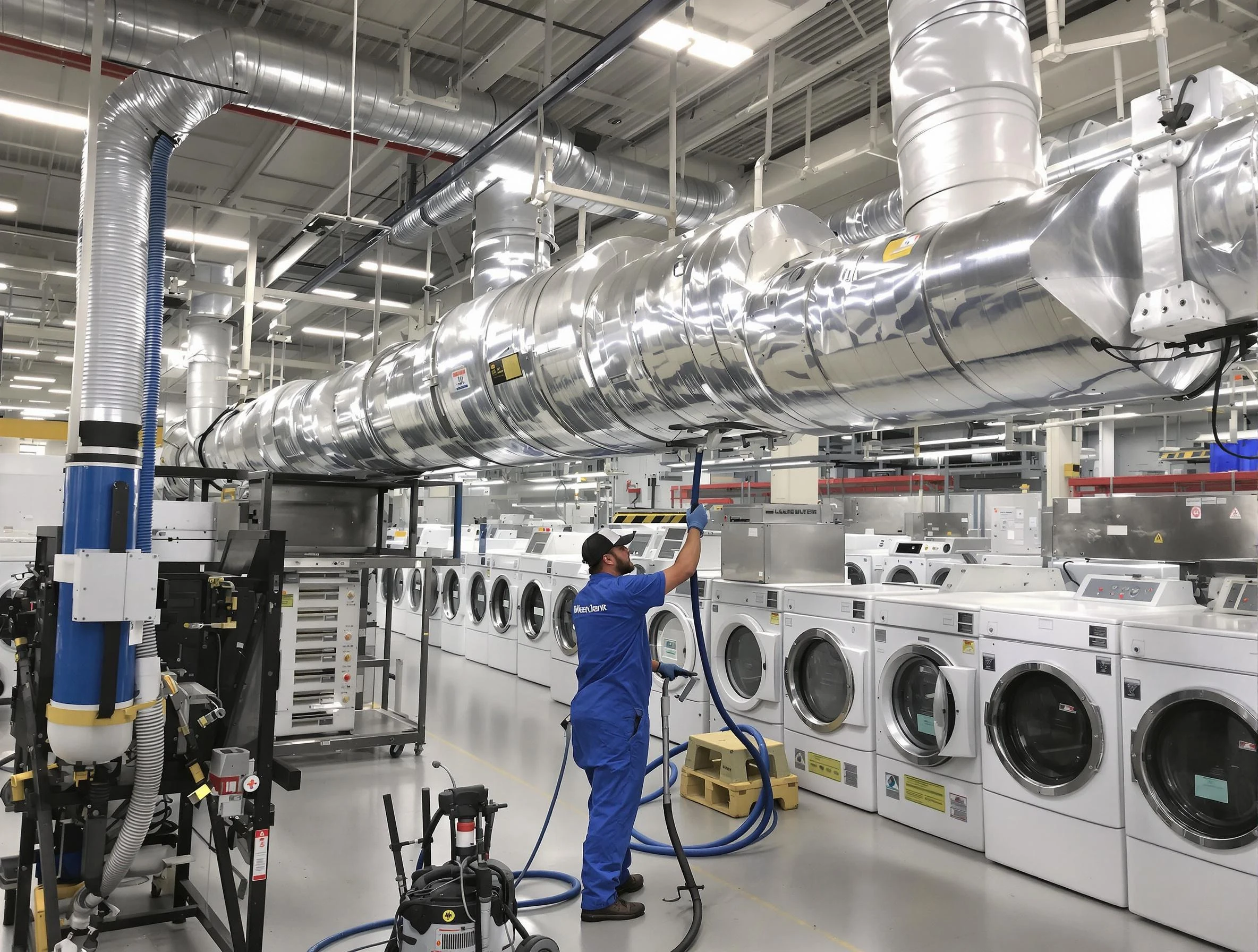 Denver Dryer Vent Cleaning team performing heavy-duty industrial dryer vent cleaning in Denver